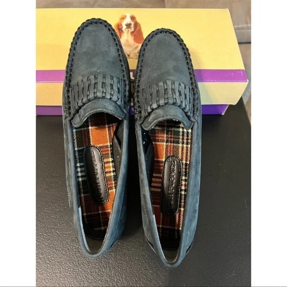 Hush Puppies Loafer Blue Suede Women’s Size 6.5M Shoes NEW in Box - Picture 2 of 6